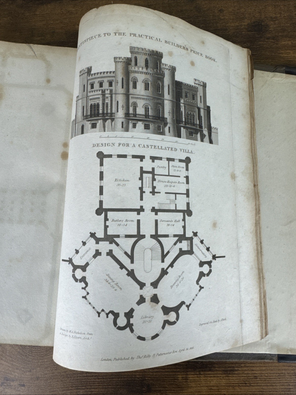 1823 THE NEW PRACTICAL BUILDER & WORKMANS COMPANION~P. NICHOLSON~TEXT & PLATES