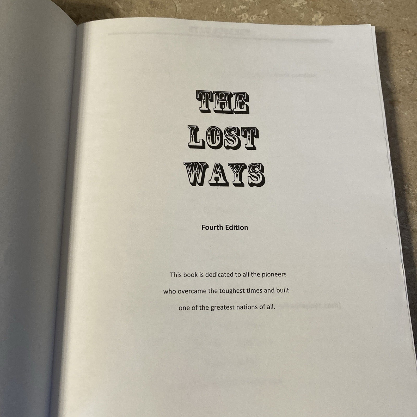 The Lost Ways Book By Claude Davis 4th Edition Survival Prepper Manual