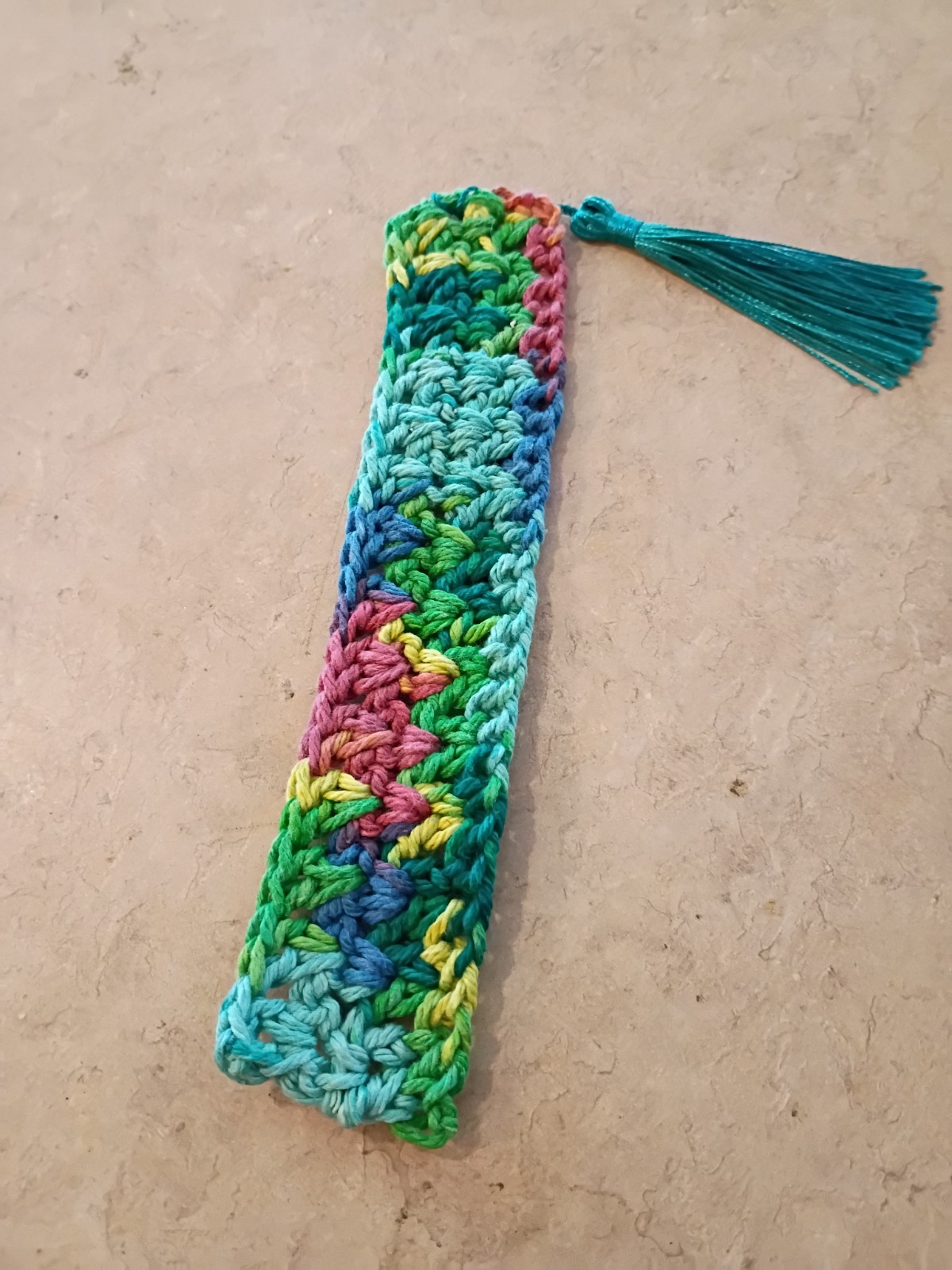 unbranded crochet knit multicolor tassel bookmark