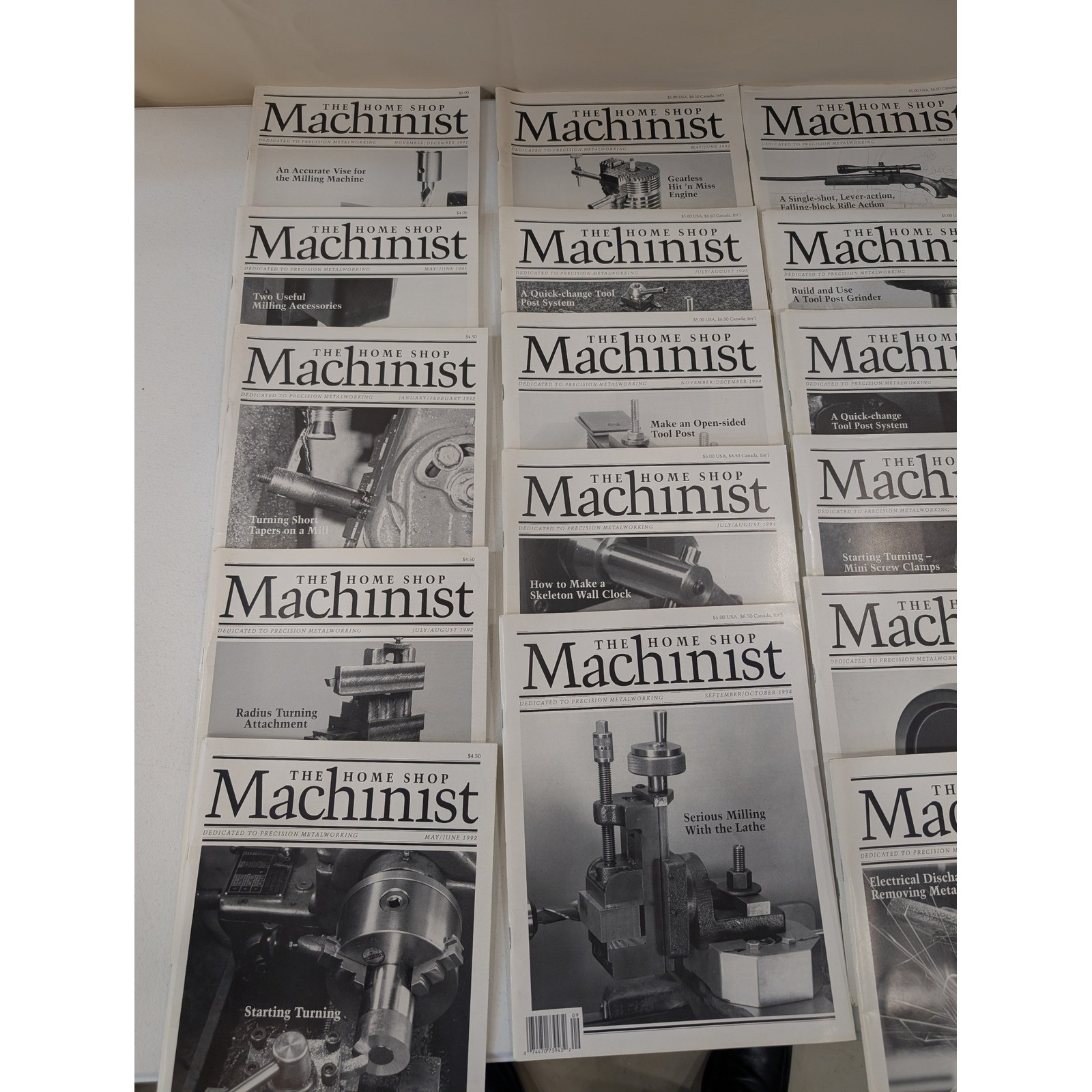 The Home Shop Machinist Magazine Lot of 32 (1991-2000, Assorted Issues) VG+