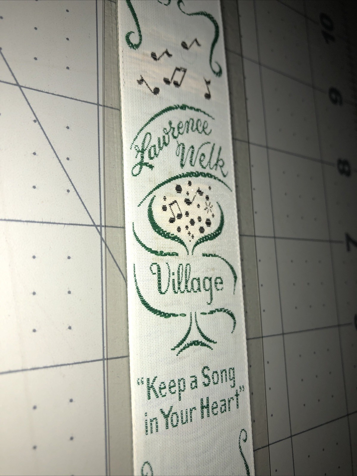 Lawrence Welk Village Weve-A-Gift Lovely Bookmark Vintage Hatfield PA Polyester