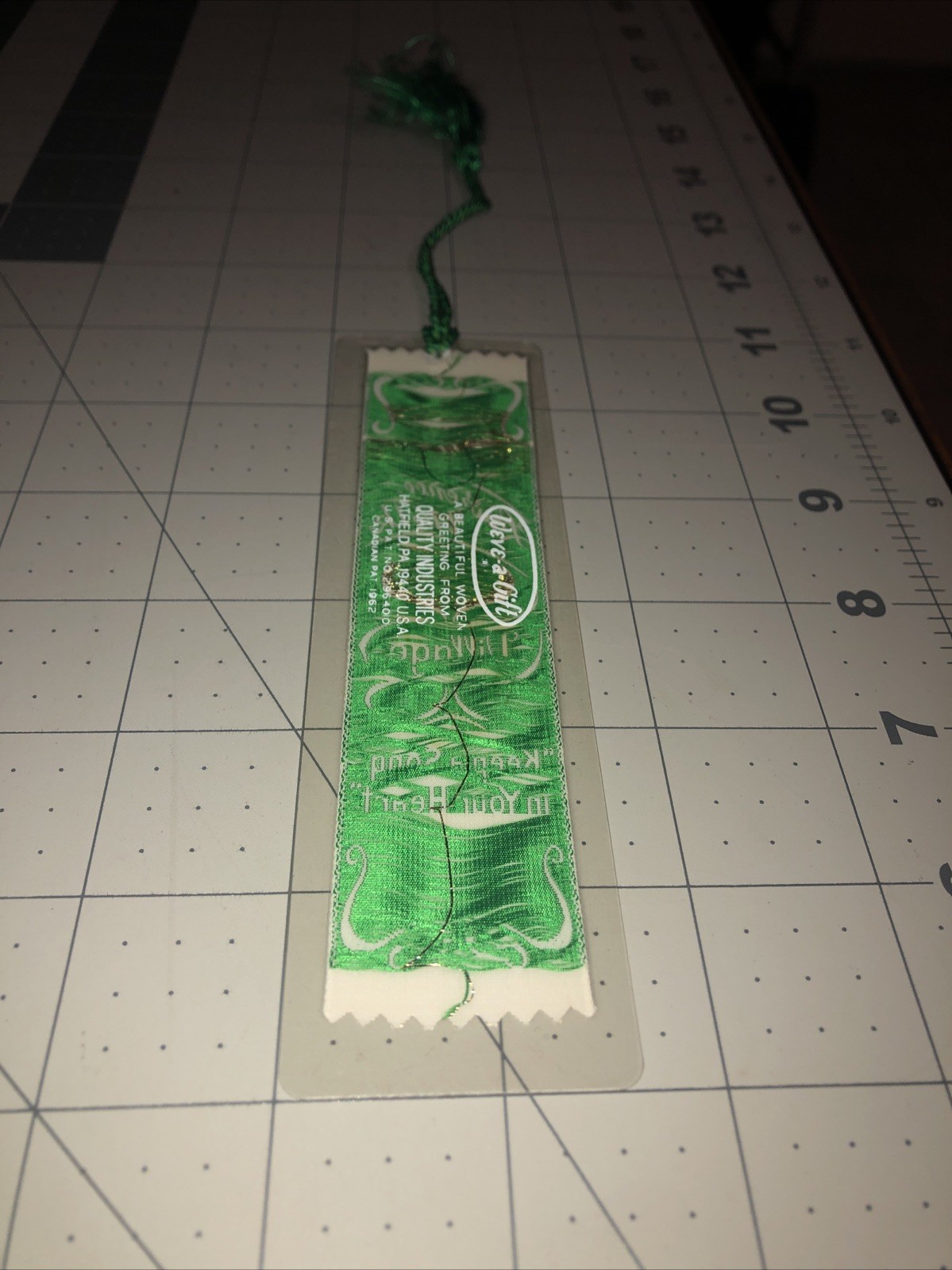 Lawrence Welk Village Weve-A-Gift Lovely Bookmark Vintage Hatfield PA Polyester