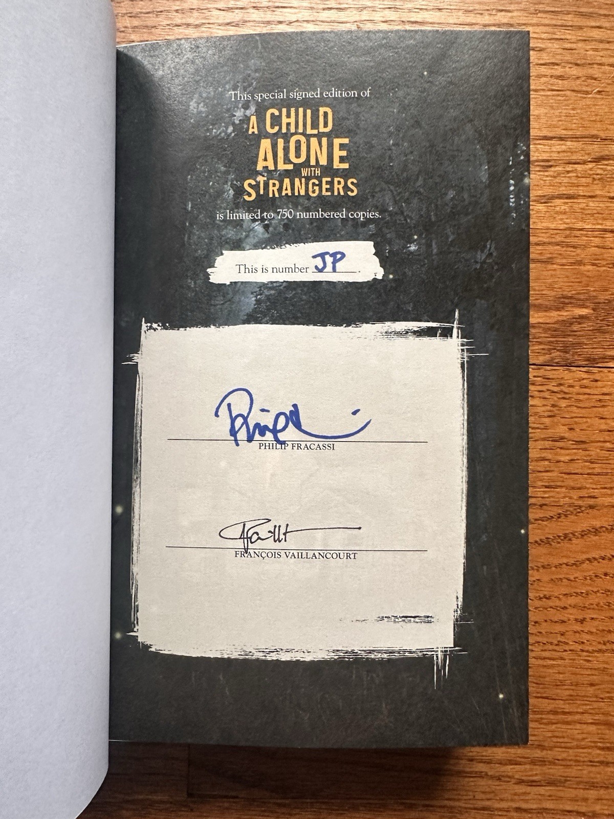 Philip Fracassi A Child Alone With Strangers Lividian Deluxe Signed JP OOP HC