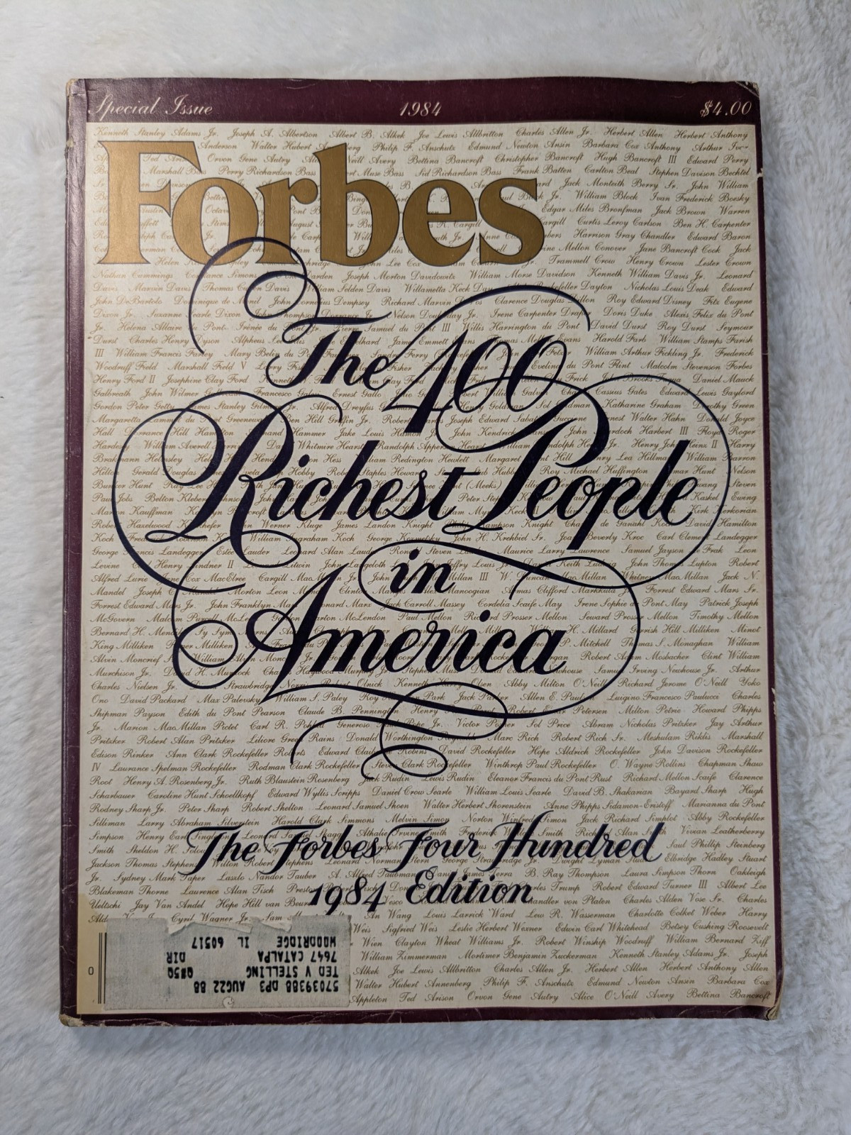 Forbes Magazine 1984 the 400 Richest People in America, w/original insert