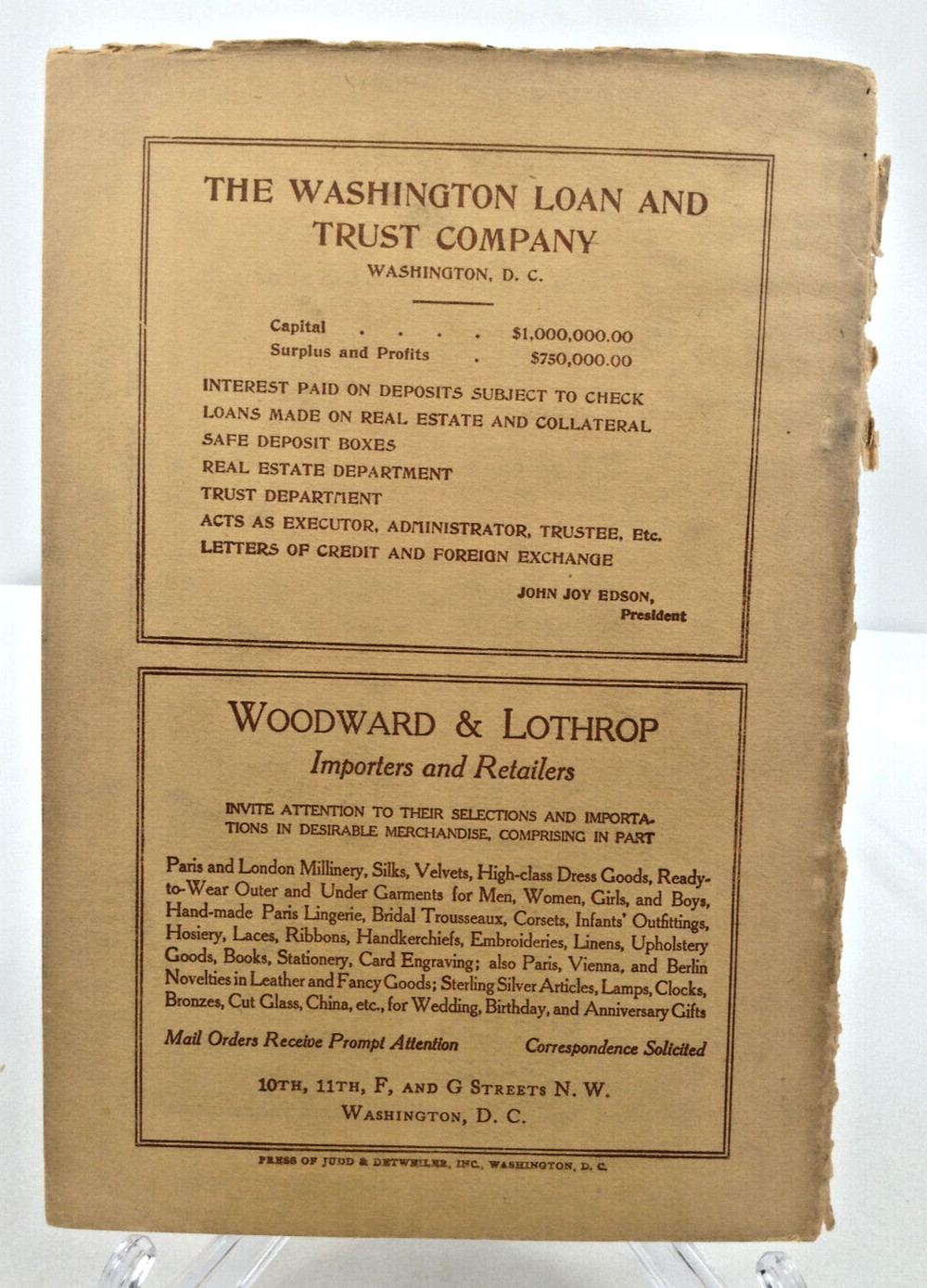 1906 August | National Geographic Magazine | Front & Rear Cover Detached | Map