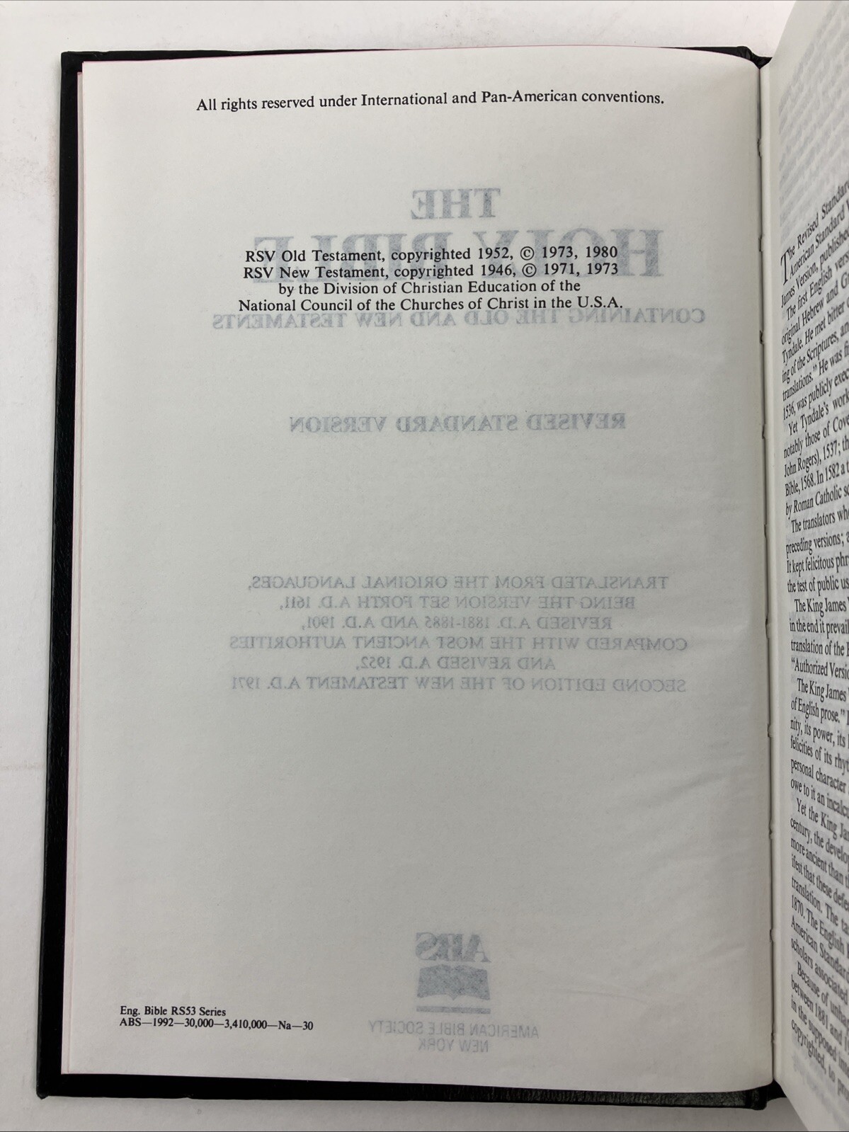 Holy Bible Revised Standard Version RSV Thomas Nelson 1952
