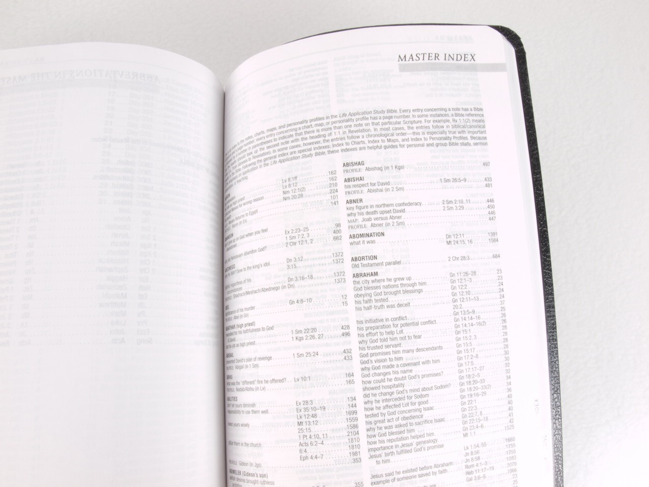 Zondervan NIV Life Application Study Bible Indexed Black Leather 1984 2011 USA