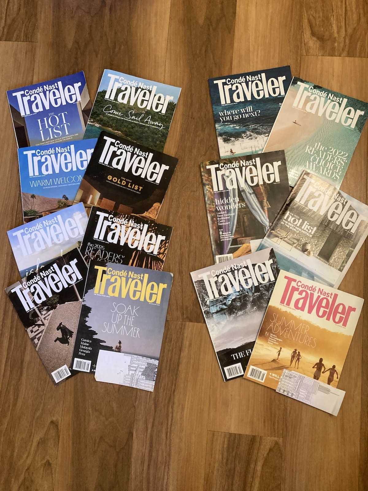 14 Lot Conde Nast Traveler World Travel Magazine From 2022-2023 and 2025-2026