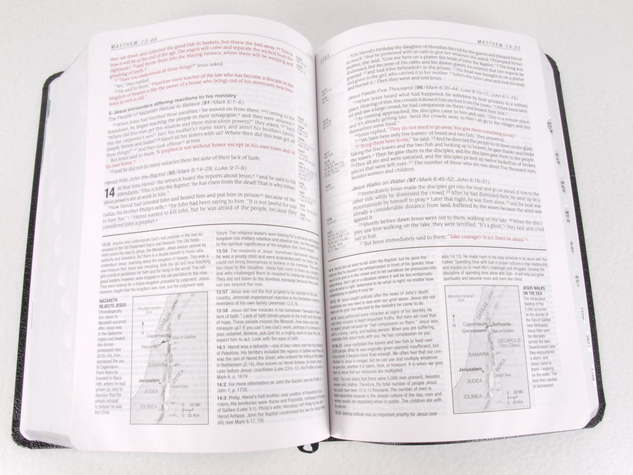 Zondervan NIV Life Application Study Bible Indexed Black Leather 1984 2011 USA