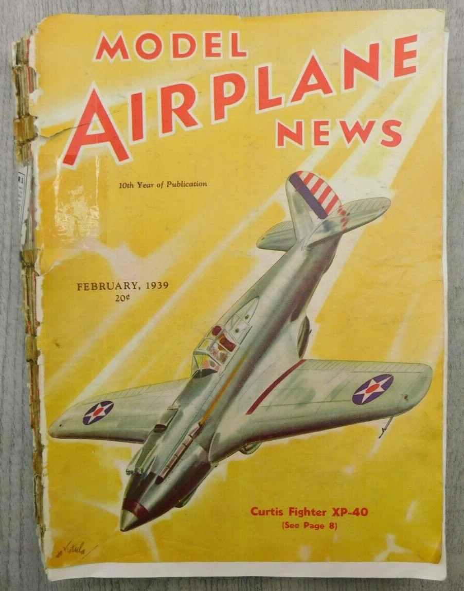 MODEL AIRPLANE NEWS FEB JUN JUL AUG 1939 Planes WII Boeing Vintage Magazine Lot