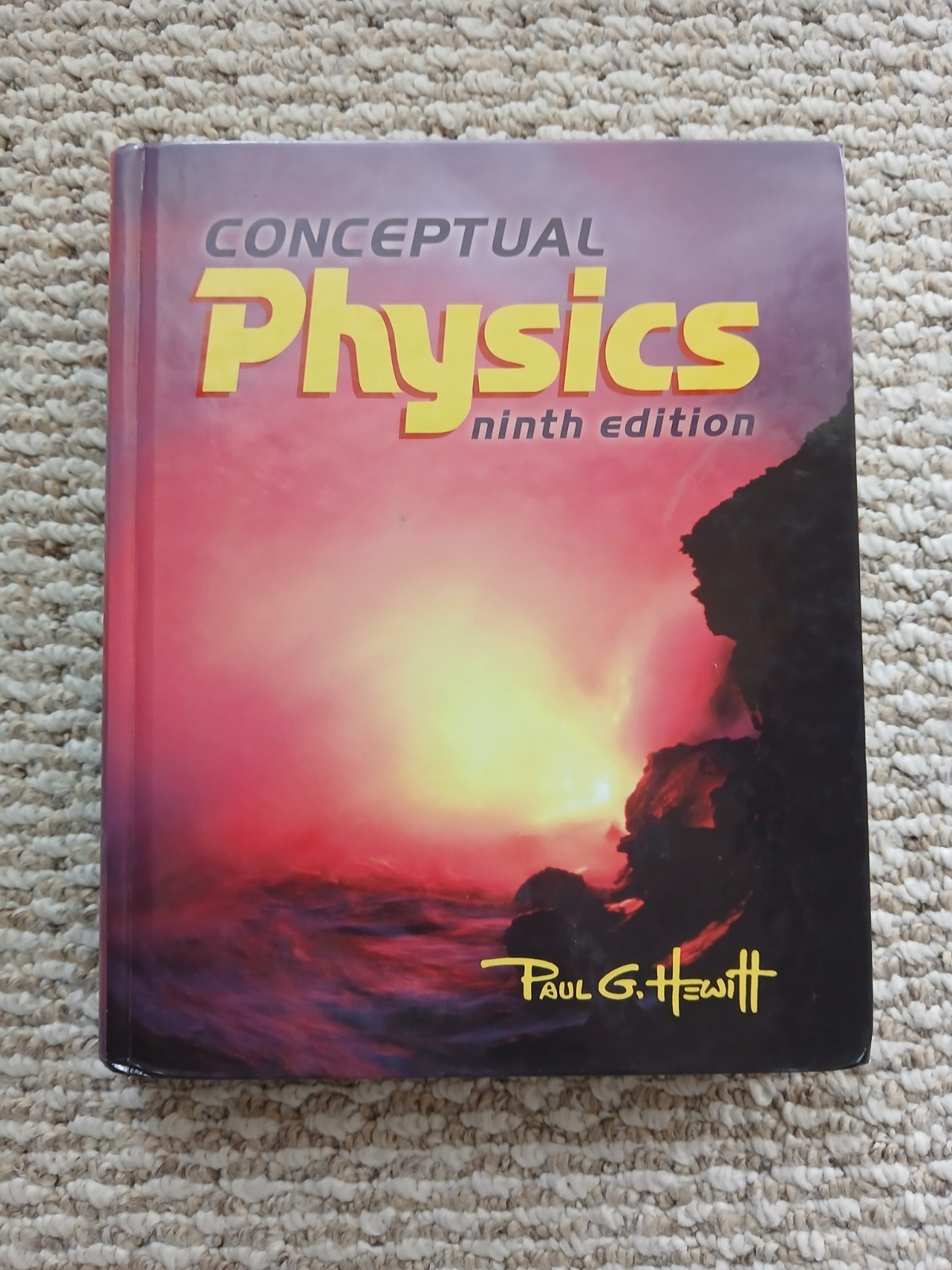 Conceptual Physics Textbook 9th Edition Paul Hewitt Very Good