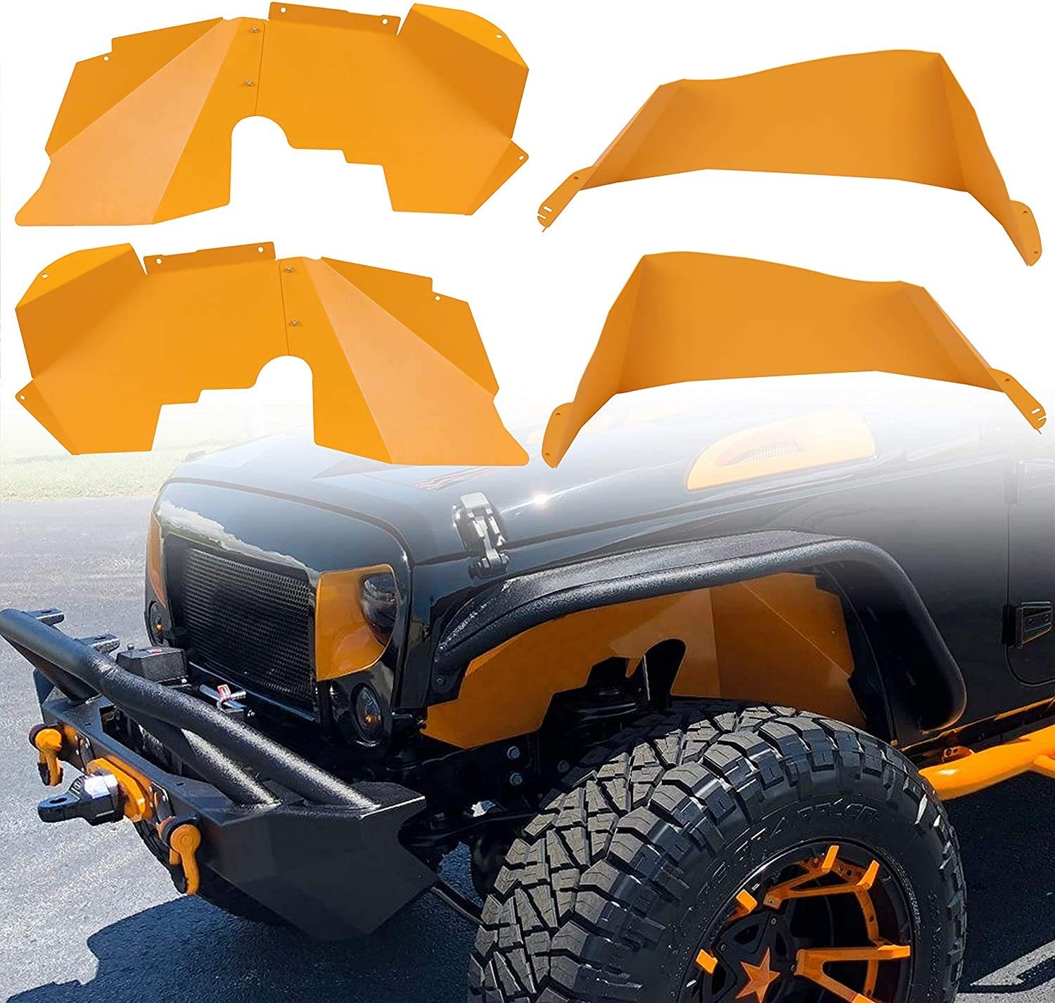 ECOTRIC Front Rear Inner Fender Liners Jeep Wrangler JK