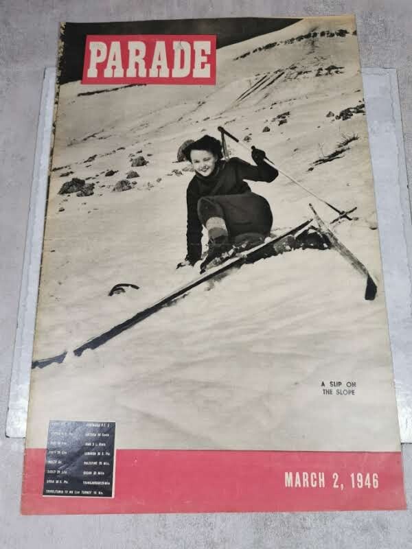 Parade Magazine – Vintage – March 2, 1946 – A Slip On The Slope