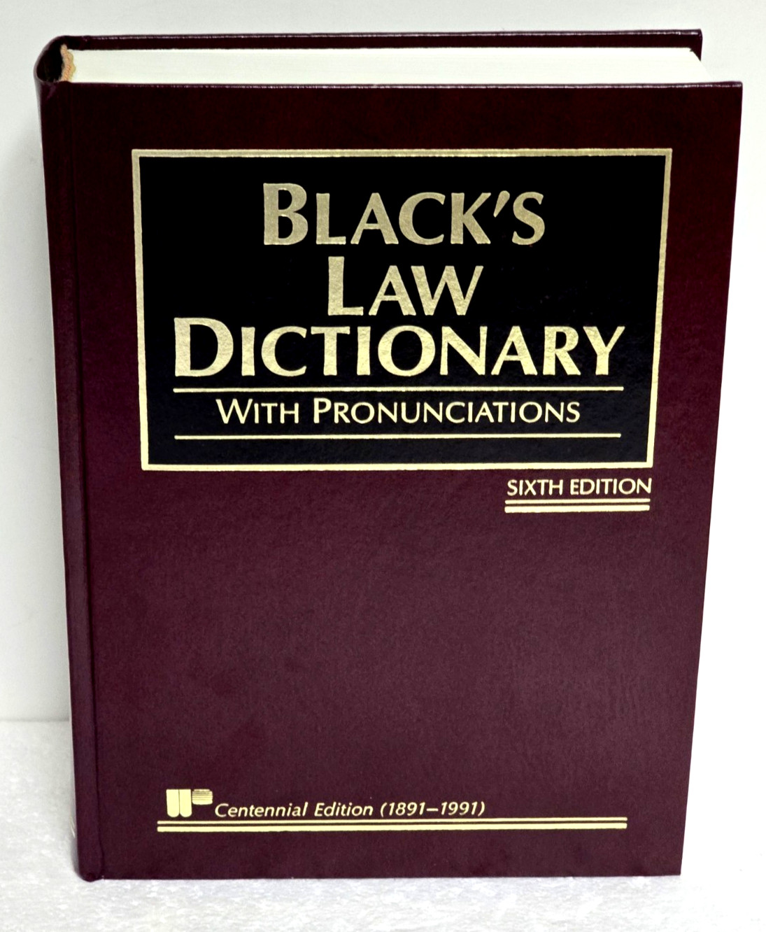 BLACK’S LAW DICTIONARY W/ PRONUNCIATIONS 6th Edition Hardcover Reprint 1993