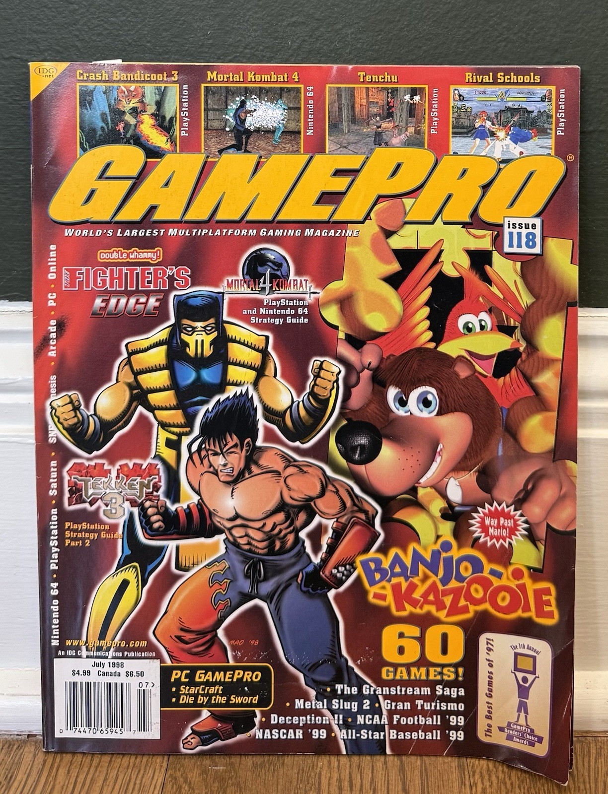 GamePro Magazine 118 Jul 1998 Banjo Kazooie, Mortal Kombat 4, Tekken 3, Complete