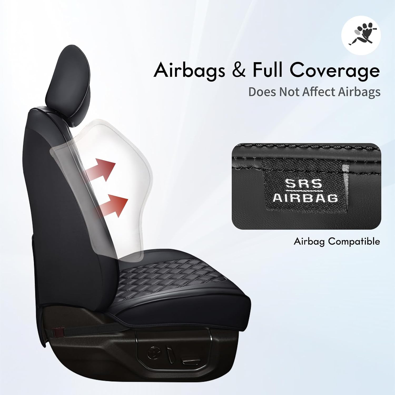 Dodge Ram Seat Covers, Front & Rear Pickup Truck Leather Seat Cover Fit for 2009