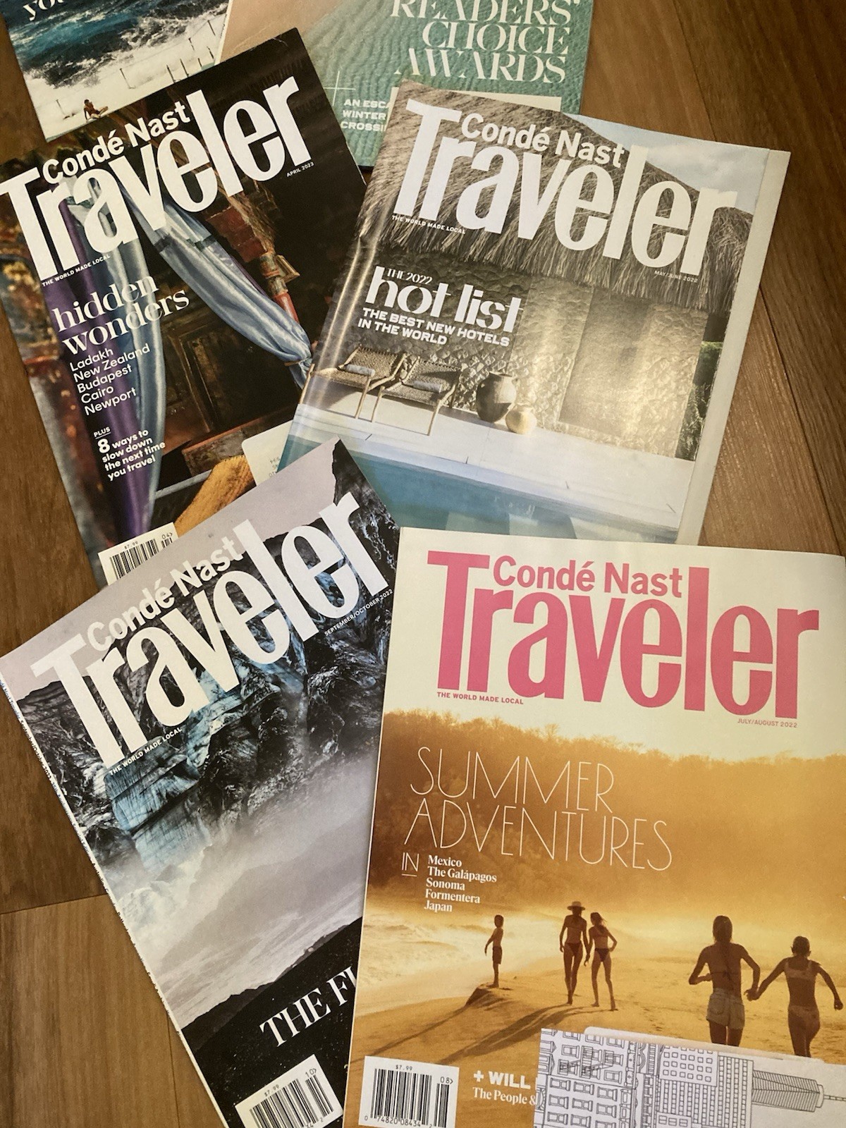 14 Lot Conde Nast Traveler World Travel Magazine From 2022-2023 and 2025-2026