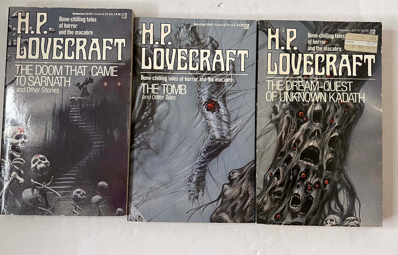 3 HP Lovecraft Books Dream-Quest of Unknown Kadath Doom that came Sarnath Tomb