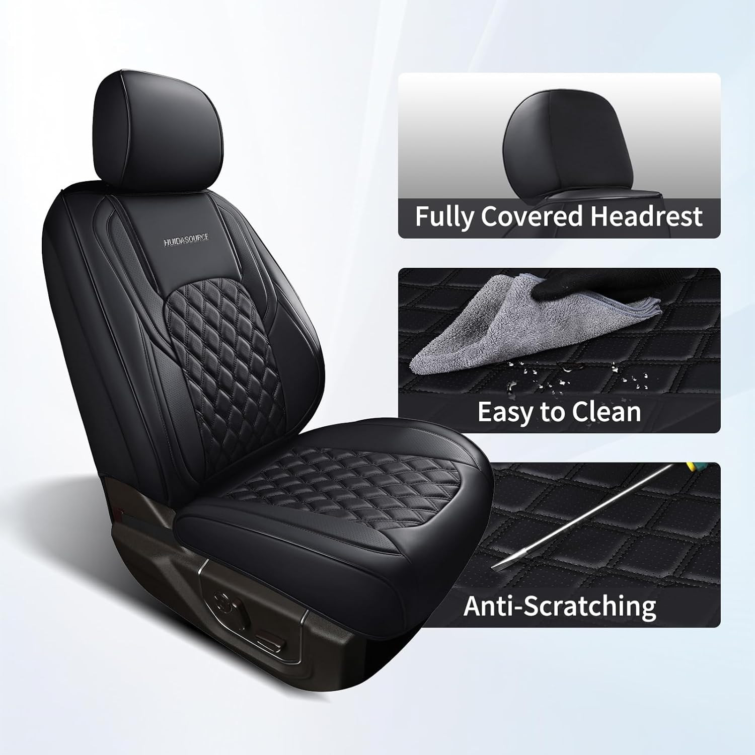 Dodge Ram Seat Covers, Front & Rear Pickup Truck Leather Seat Cover Fit for 2009