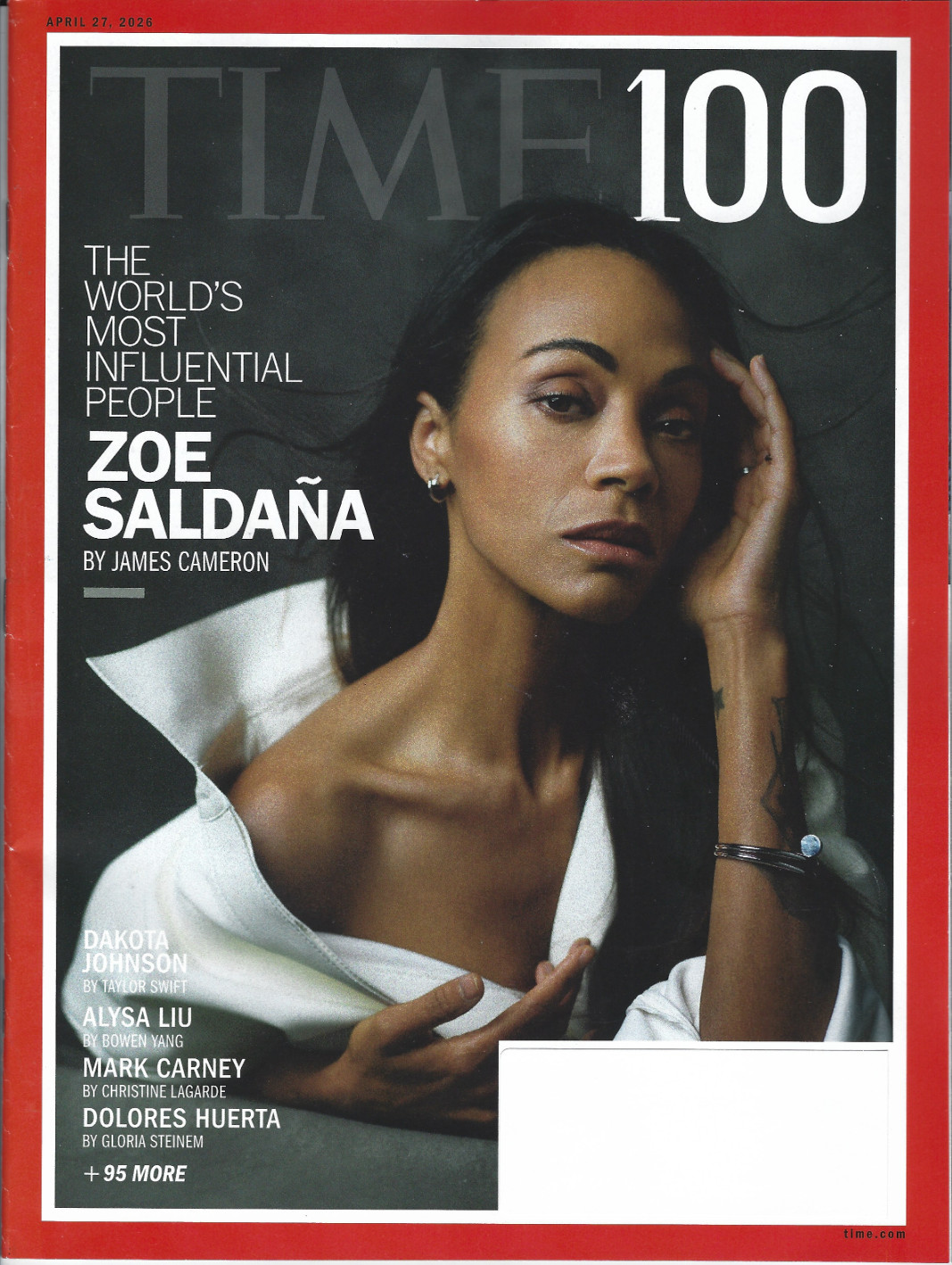 Zoe Saldana – Time 100 Most Influential People – Time Magazine April 2026