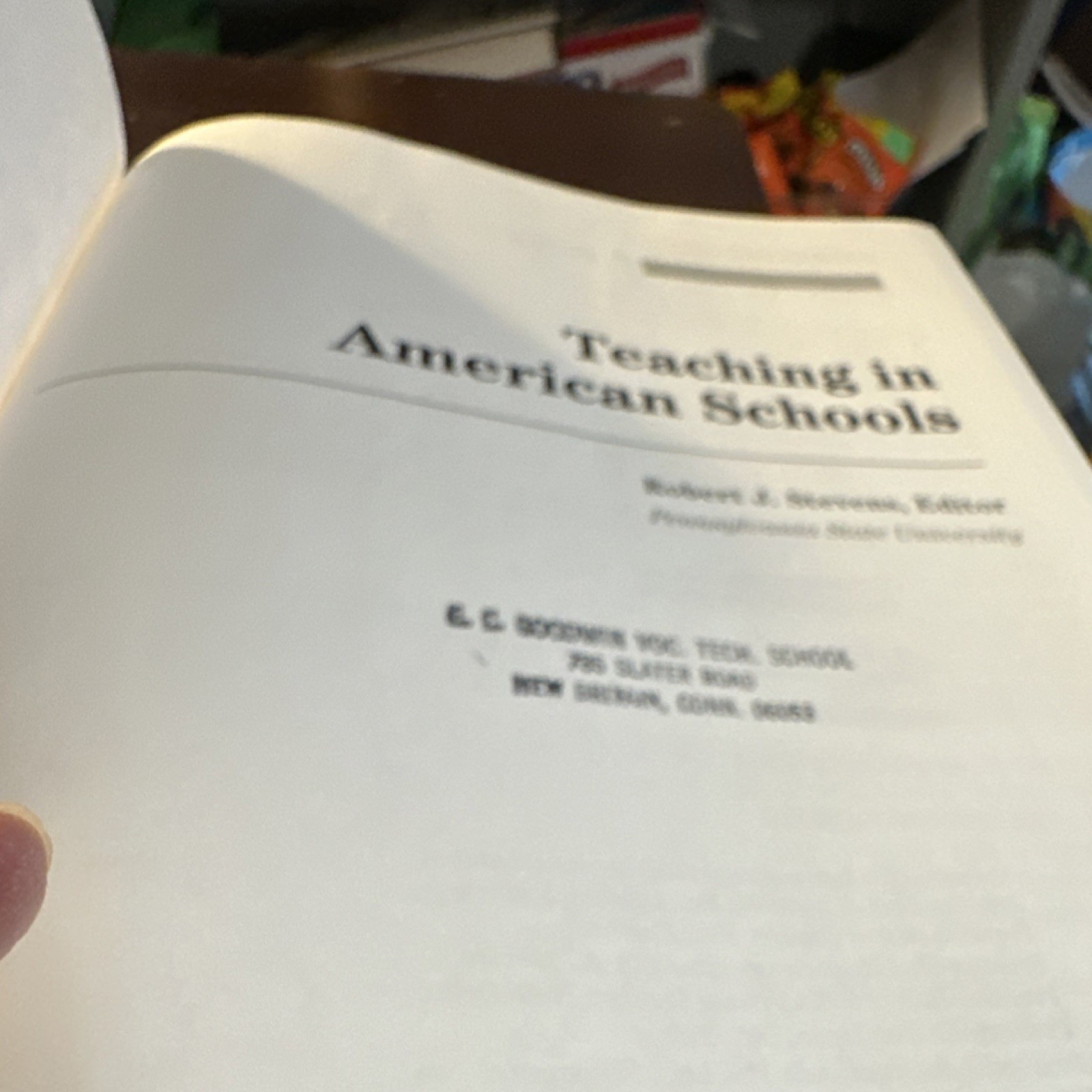 Teaching in American Schools Stevens Prentice Hall Paperback 0-13-234071-2