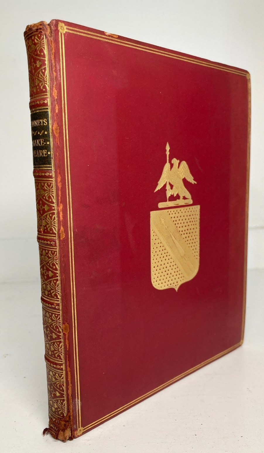1928 Shakespeare SONNETS Bayntun Riviere Leather Binding Gilt Arms
