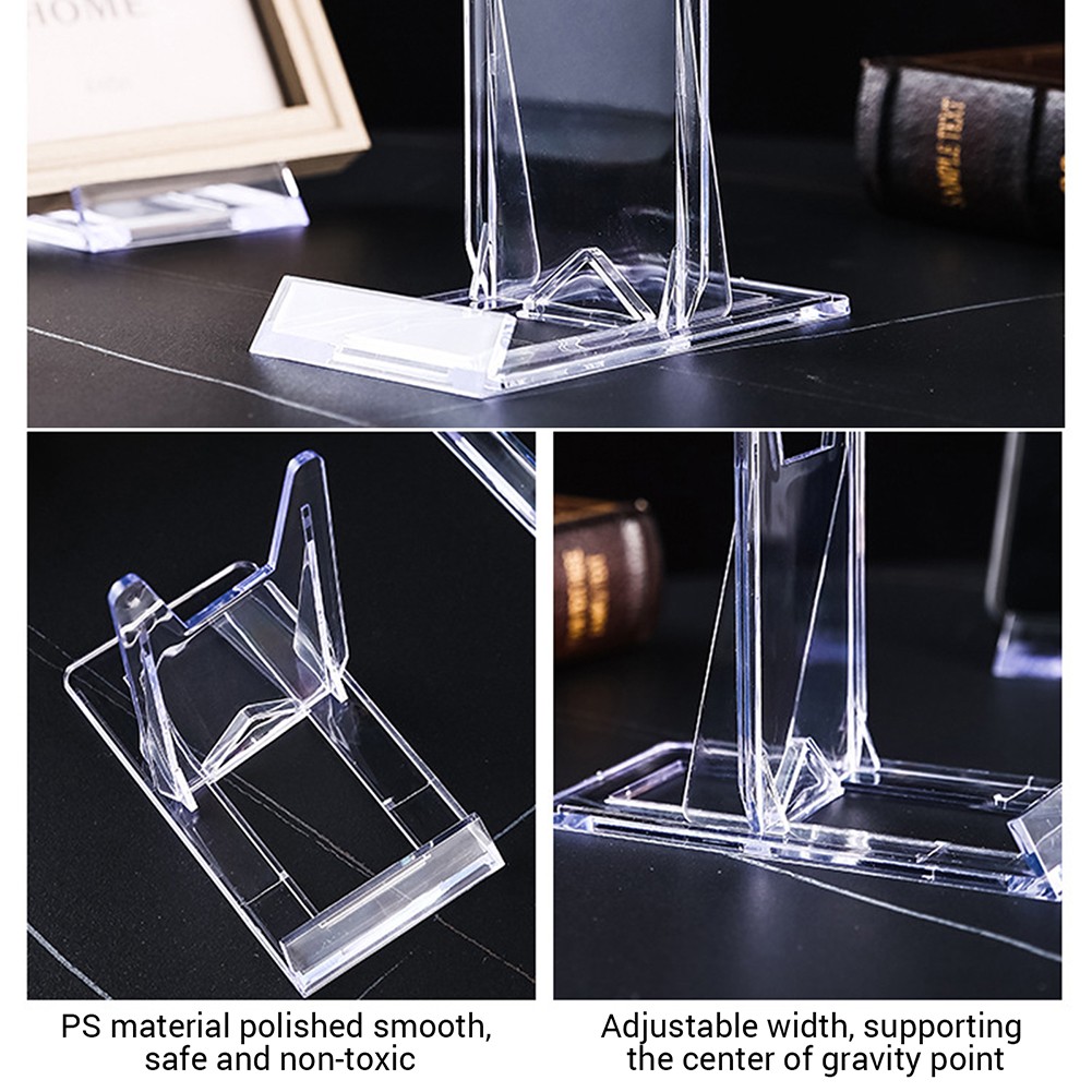 2-20PCS Clear Acrylic Stand Easel for Sports Trading Cards,Photos,Plates,Phones