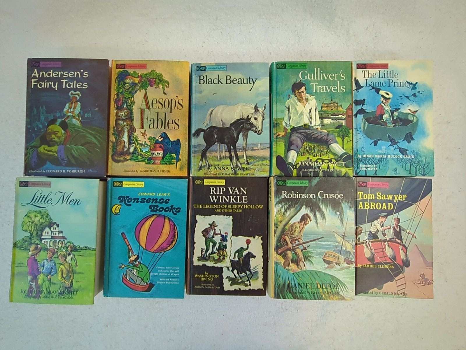 Lot of 10 COMPANION LIBRARY Two-in-One Books Grosset & Dunlap 1960s