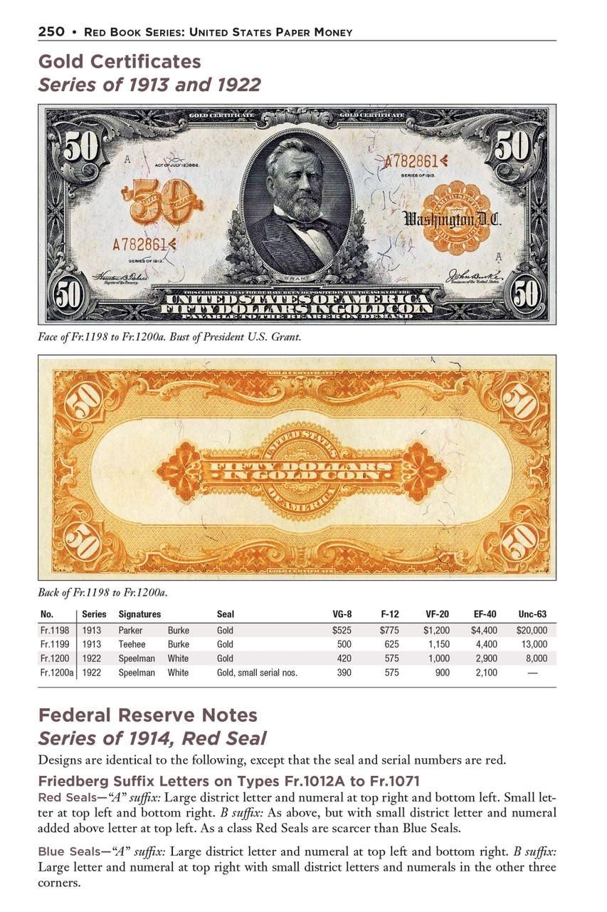 Official Red Book Guide United States Paper Money US Currency Catalog 2024 New