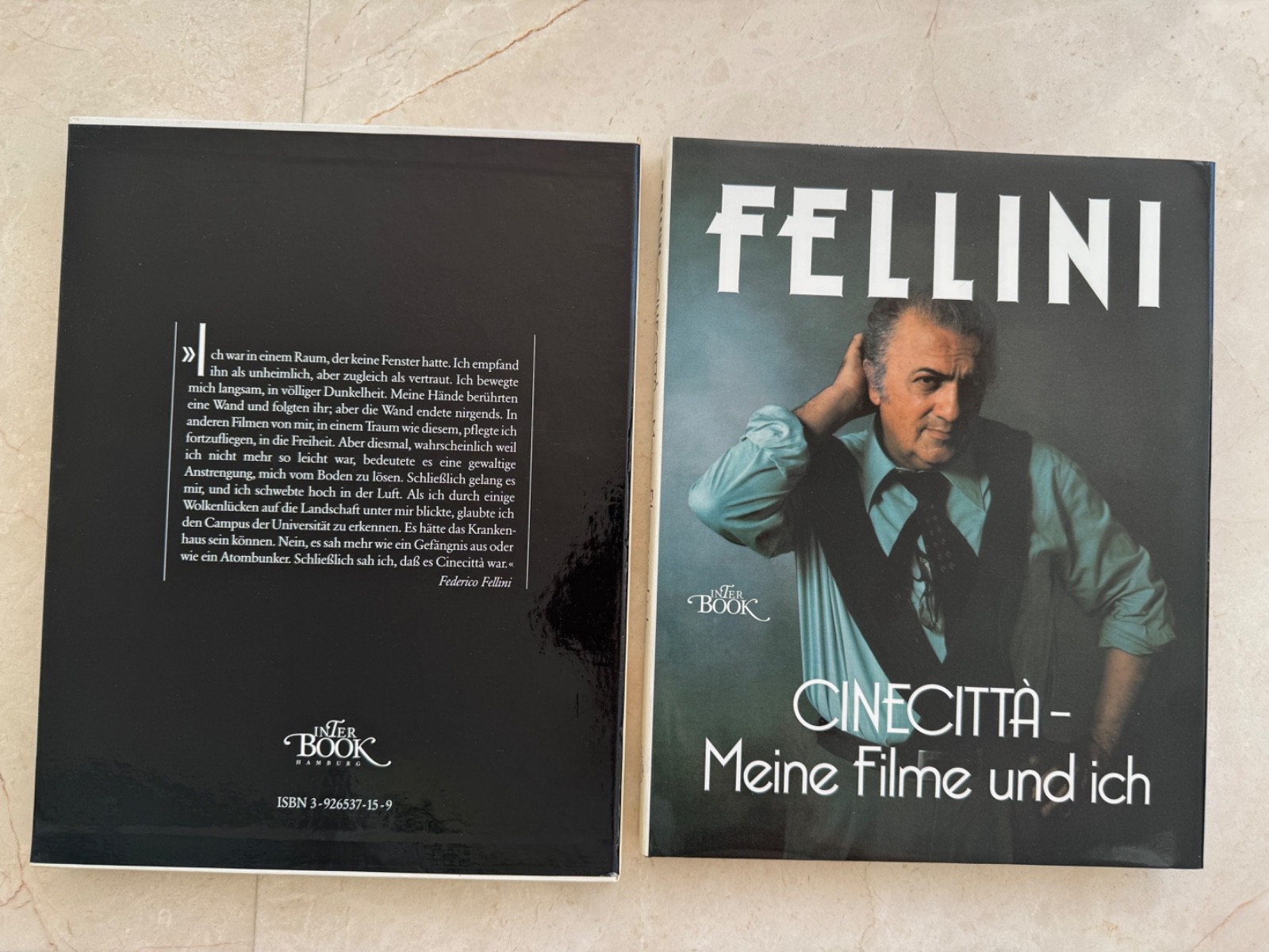 FELLINI Cinecittá – Meine Filme und ich GERMAN BOOK MINT cardboard slip-on cover