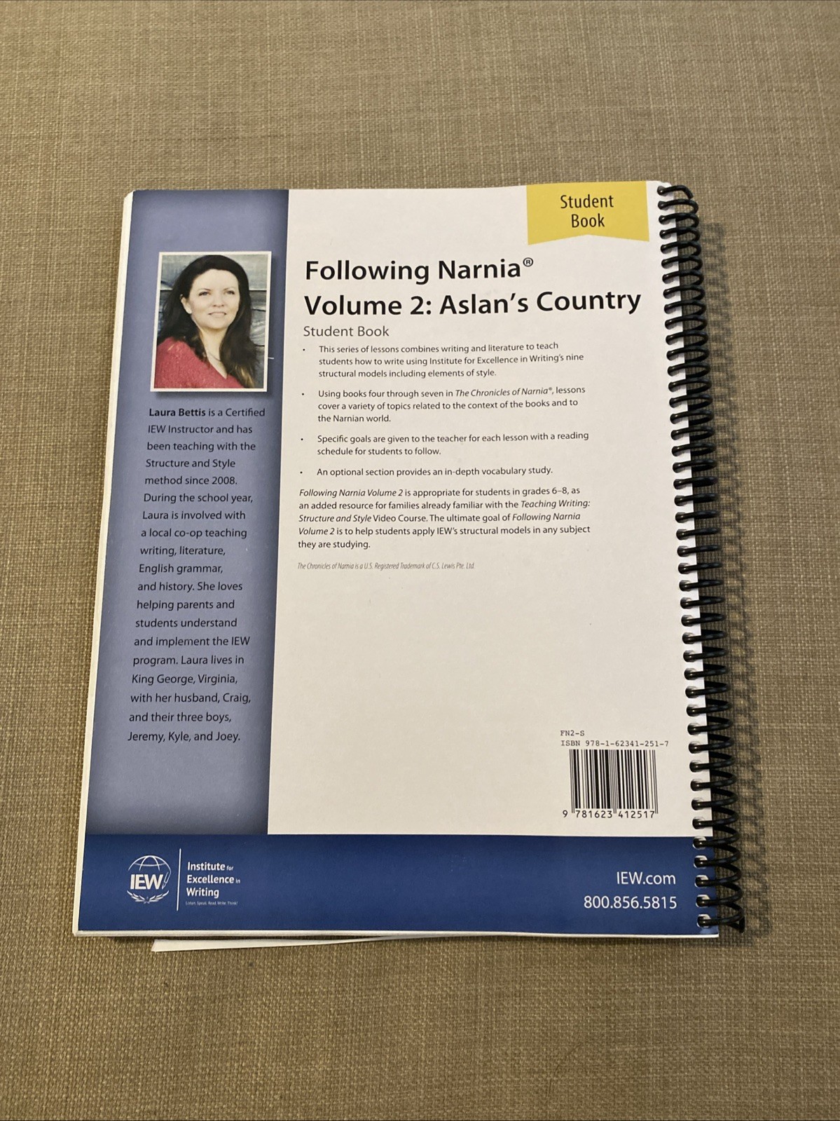 Following Narnia Volume 2: Aslan’s Country (Student Book) **cut Cover And 5 Page