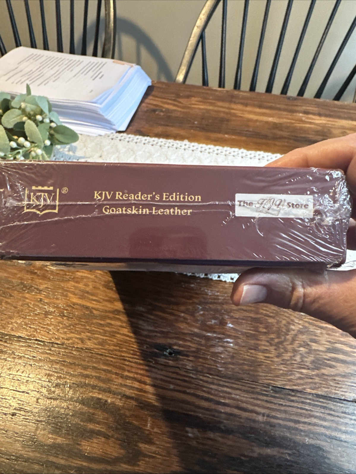KJV Store Readers Edition Bible With Sacred Syntax Black Goatskin Brand New!