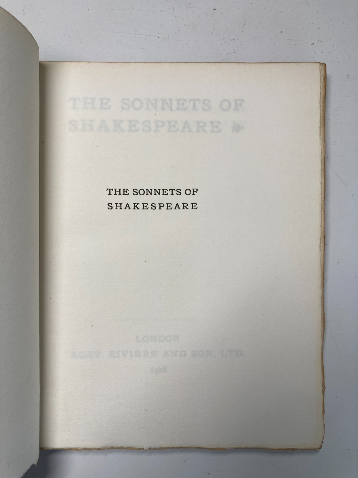 1928 Shakespeare SONNETS Bayntun Riviere Leather Binding Gilt Arms