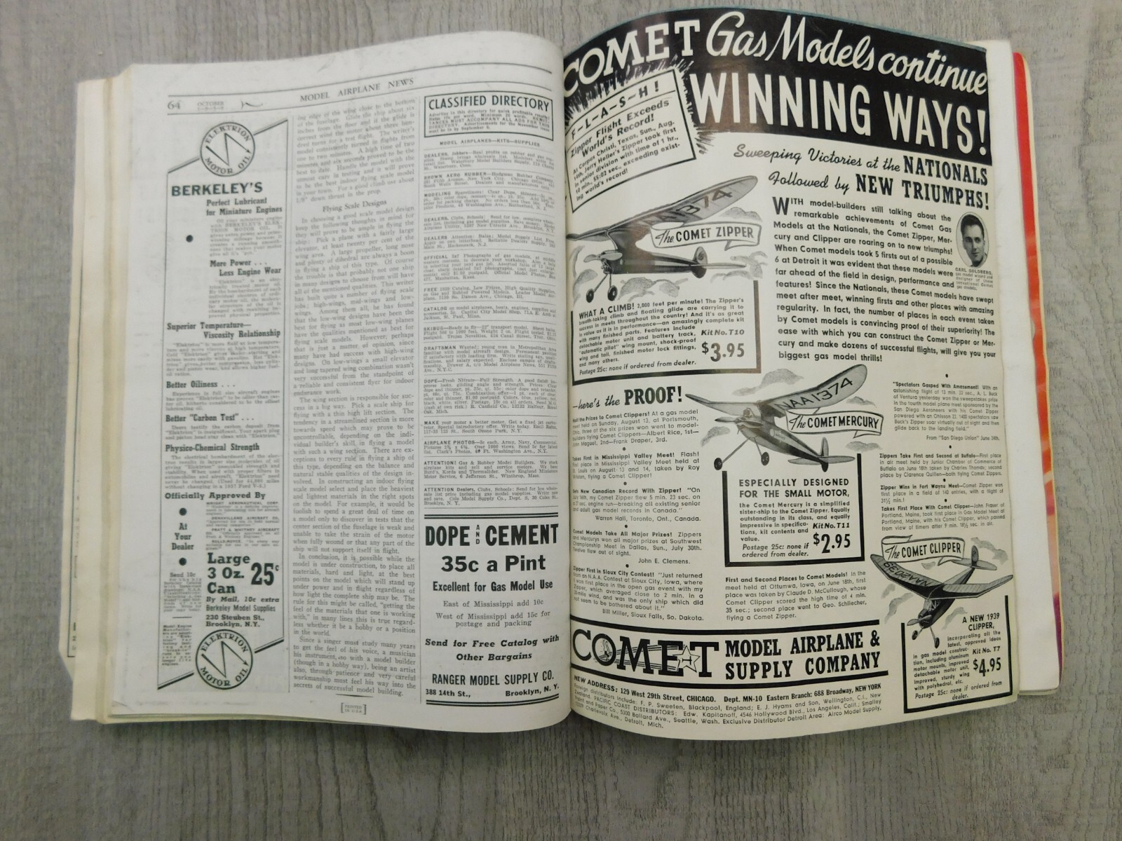 MODEL AIRPLANE NEWS FEB JUN JUL AUG 1939 Planes WII Boeing Vintage Magazine Lot