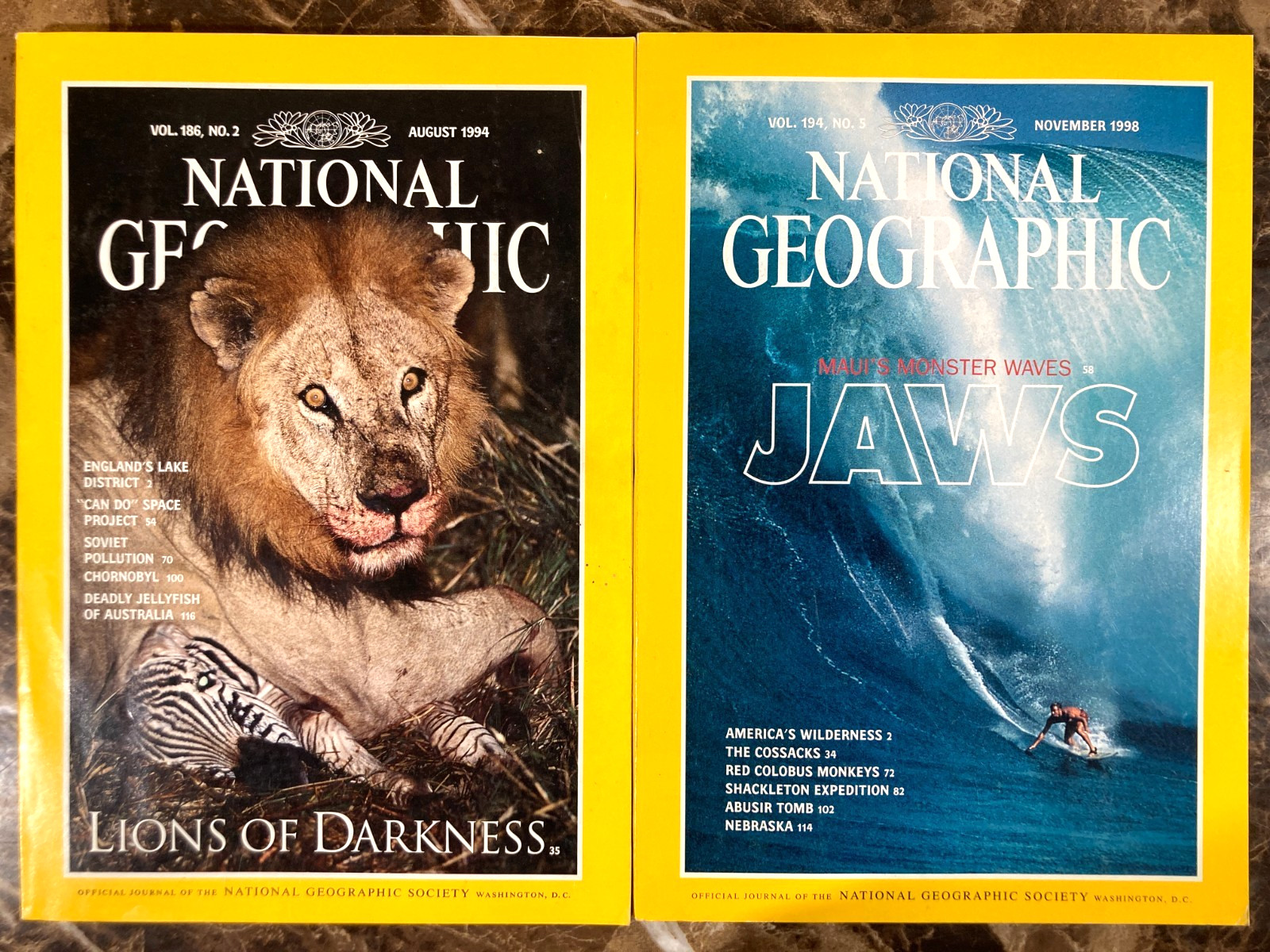 National Geographic Magazine 1968-2024 Lot of 10 Random Pick G-VG No Duplicates