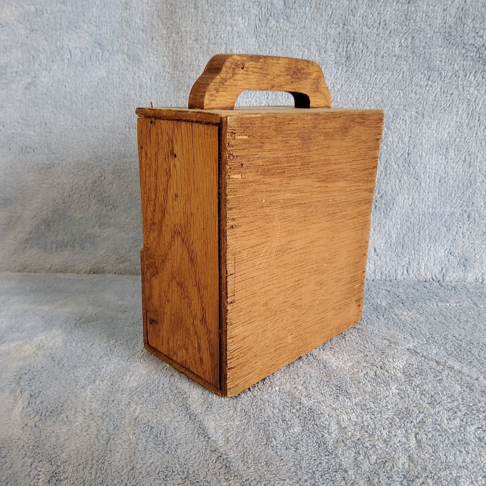 Vintage Hand-Painted Wooden “MY CRAYONS” Storage Caddy Tote Nostalgia Kids Toy