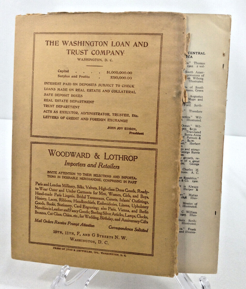 1906 August | National Geographic Magazine | Front & Rear Cover Detached | Map