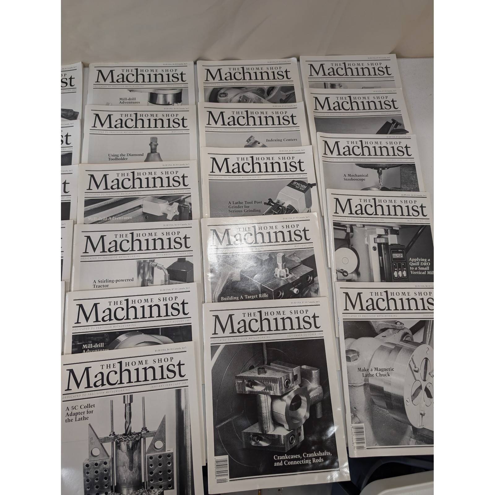 The Home Shop Machinist Magazine Lot of 32 (1991-2000, Assorted Issues) VG+