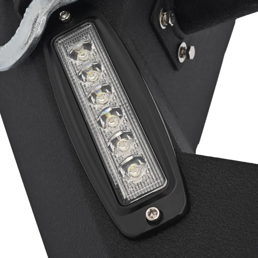 Front & Rear Bumper Compatible with 1986-2006 Jeep Wrangler TJ YJ W/2 40W LED Li