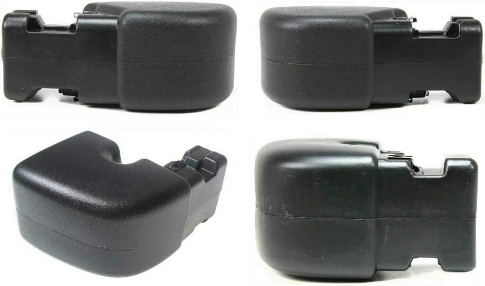 Bumper End Caps Front & Rear Black for 1997-2006 Jeep Wrangler Plastic OE Direct