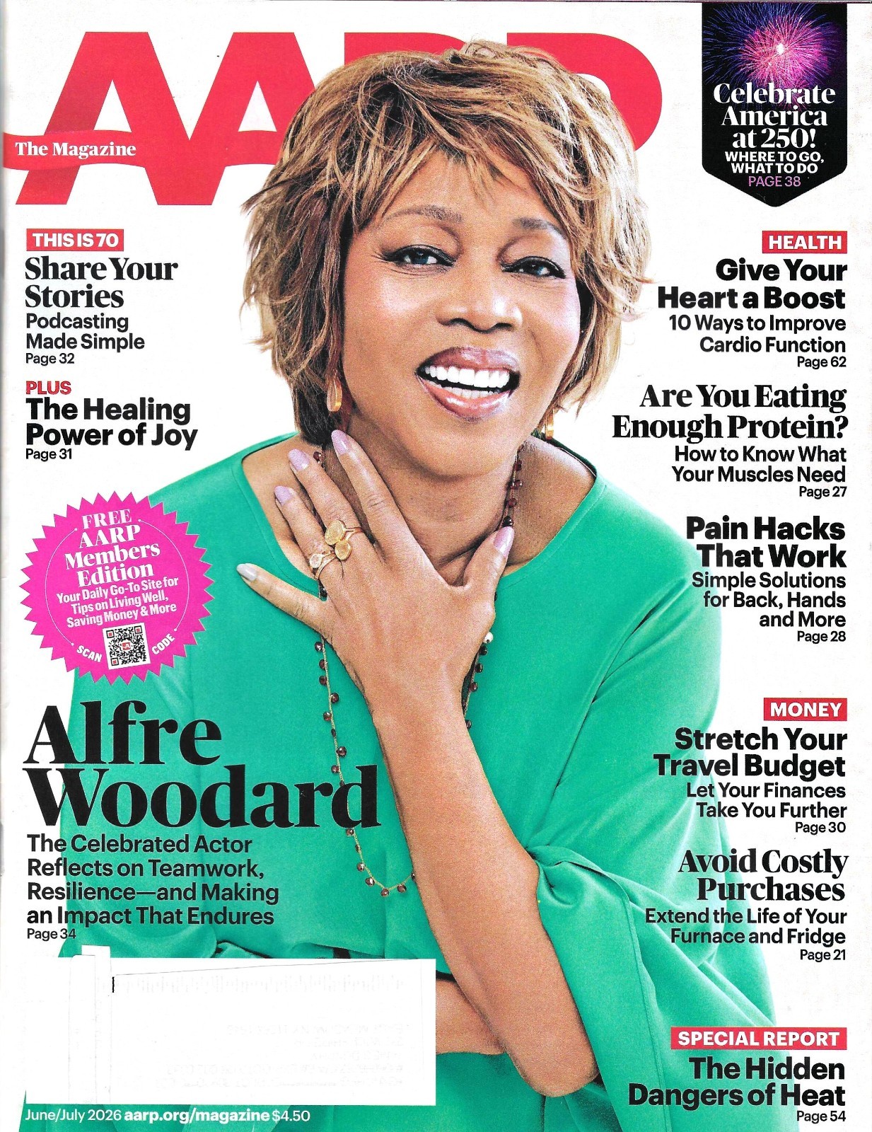 AARP MAGAZINE – JUN/JUL 2026 – ALFRE WOODARD – IMPROVE HEART FUNCTION – STING