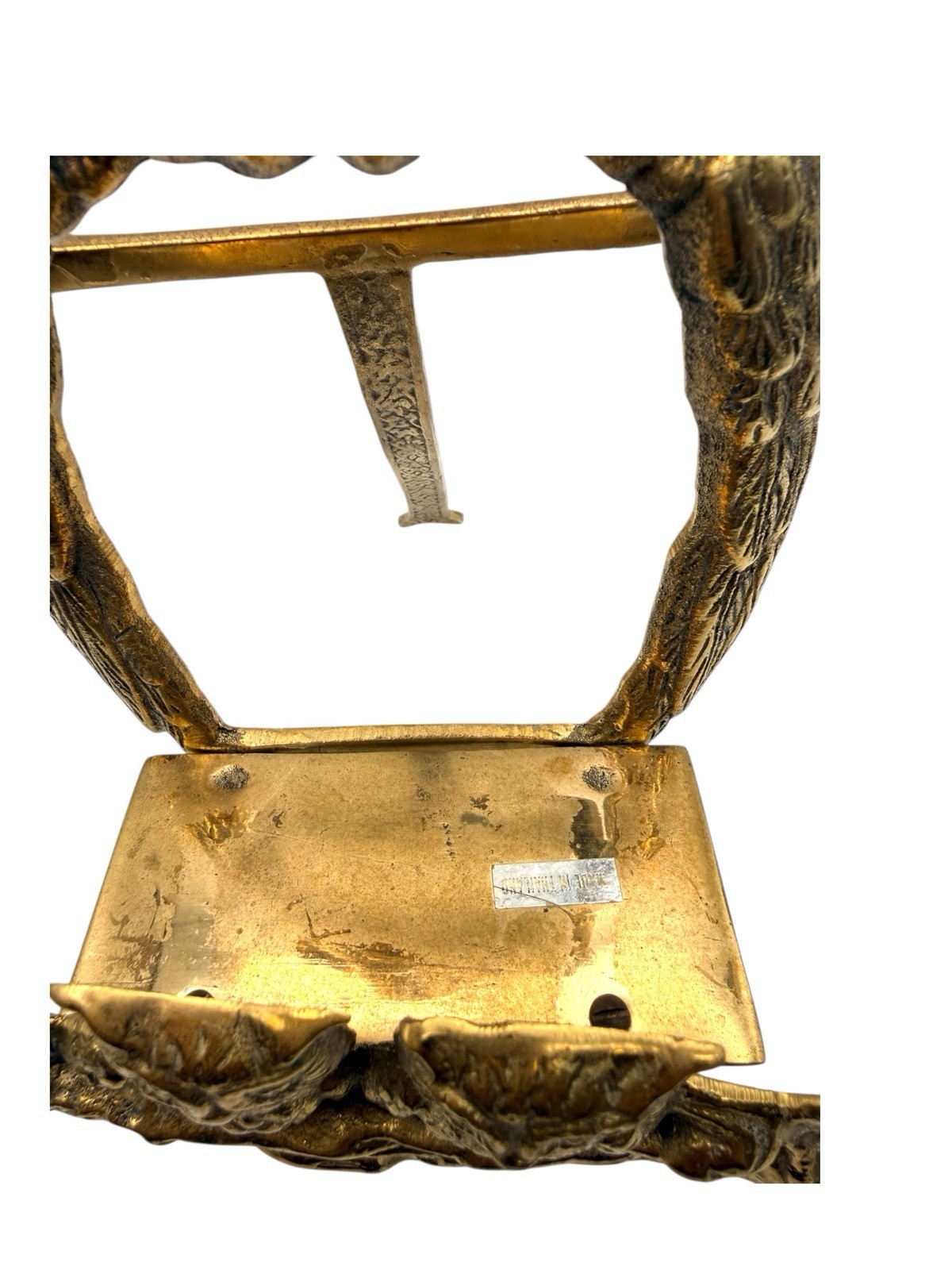 VINTAGE METAL Brass OWL BABIES IN NEST BOOK Letter Photo HOLDER EASLE STAND HTF
