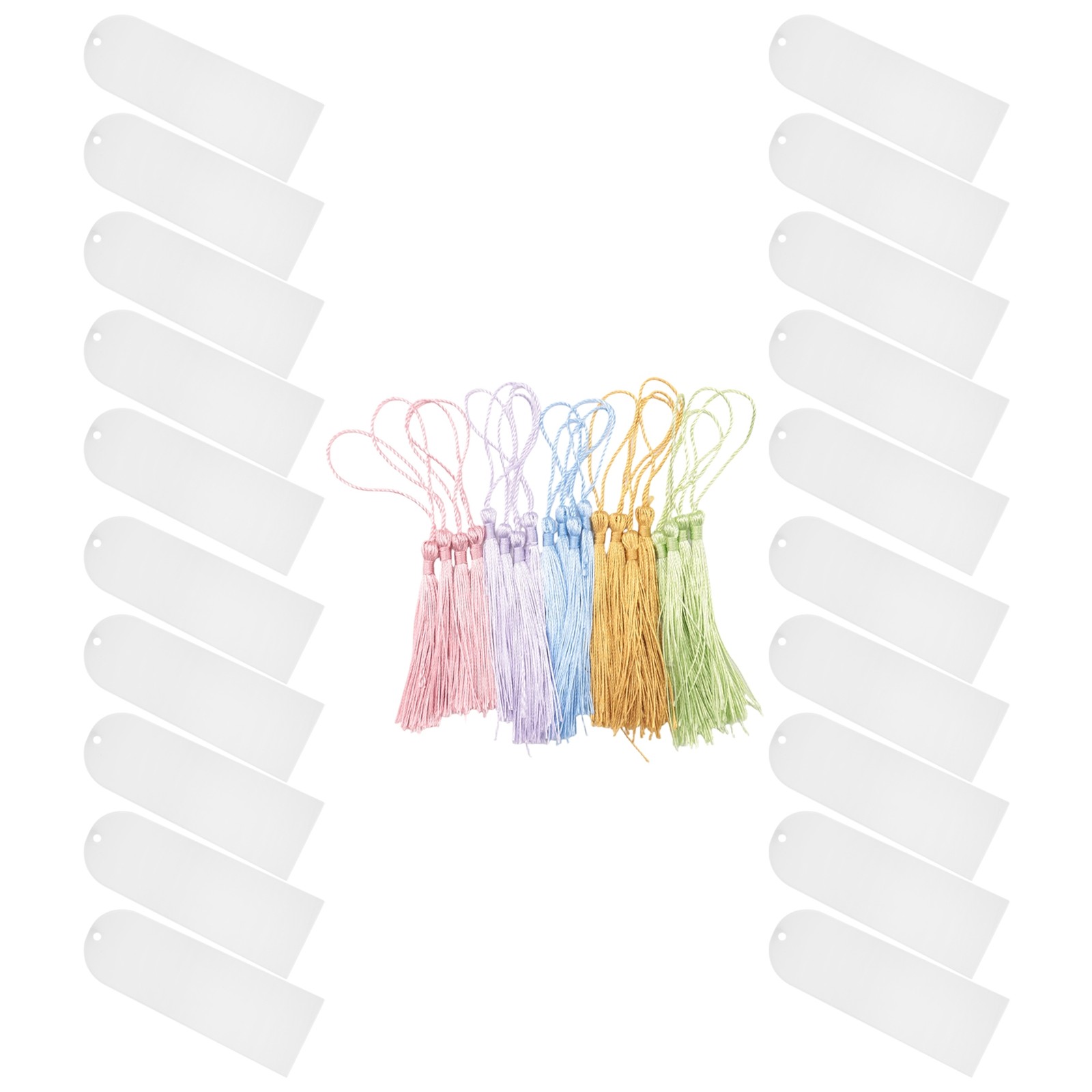 Blank Clear Acrylic Bookmarks 20Pcs Rectangle Craft Transparent Acrylic7221