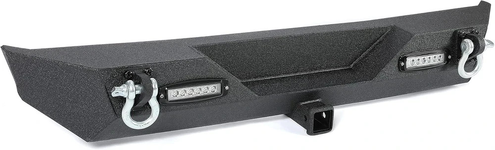 Front & Rear Bumper Compatible with 1986-2006 Jeep Wrangler TJ YJ W/2 40W LED Li