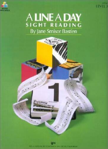 WP262 – Bastien Line a Day Sight Reading – Level 3 – Paperback – GOOD