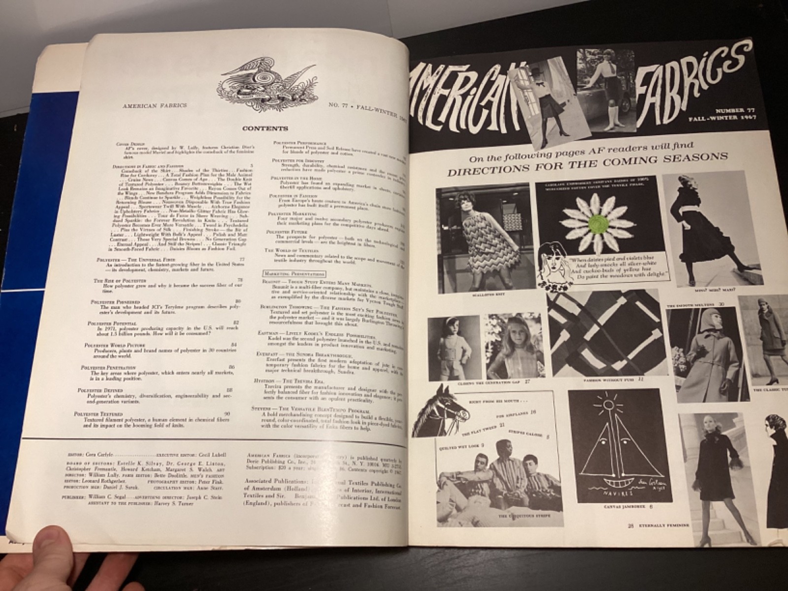 American Fabrics No. 77 – Fall/Winter 1967 – Polyester Issue + Fabric Samples