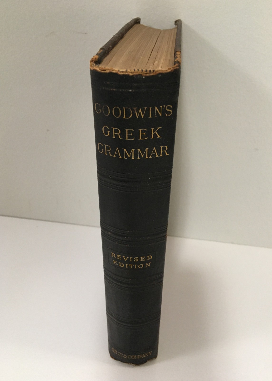 A Greek Grammar by William W. Goodwin Hardcover Revised and Enlarged 1893 VG