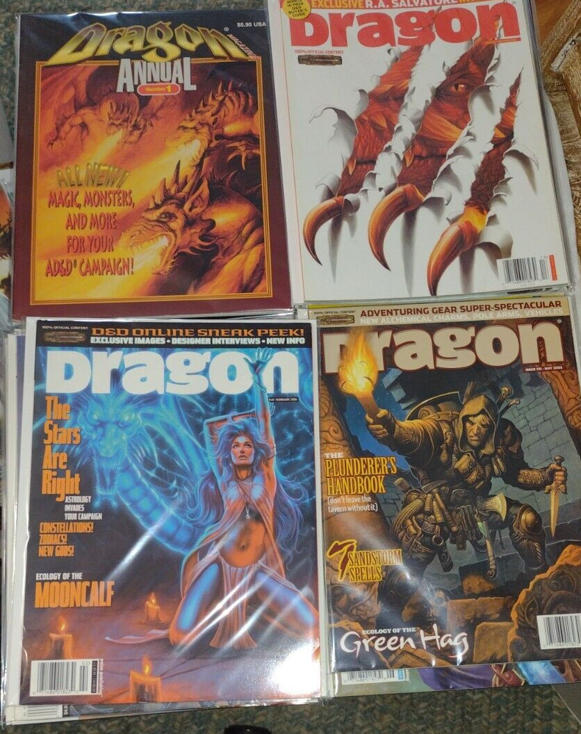 🐉Dragon Magazine 🐉 *U Pick Your Lot* All Vintage Most w/ Inserts ⚔️🪄TSR D&D☠️