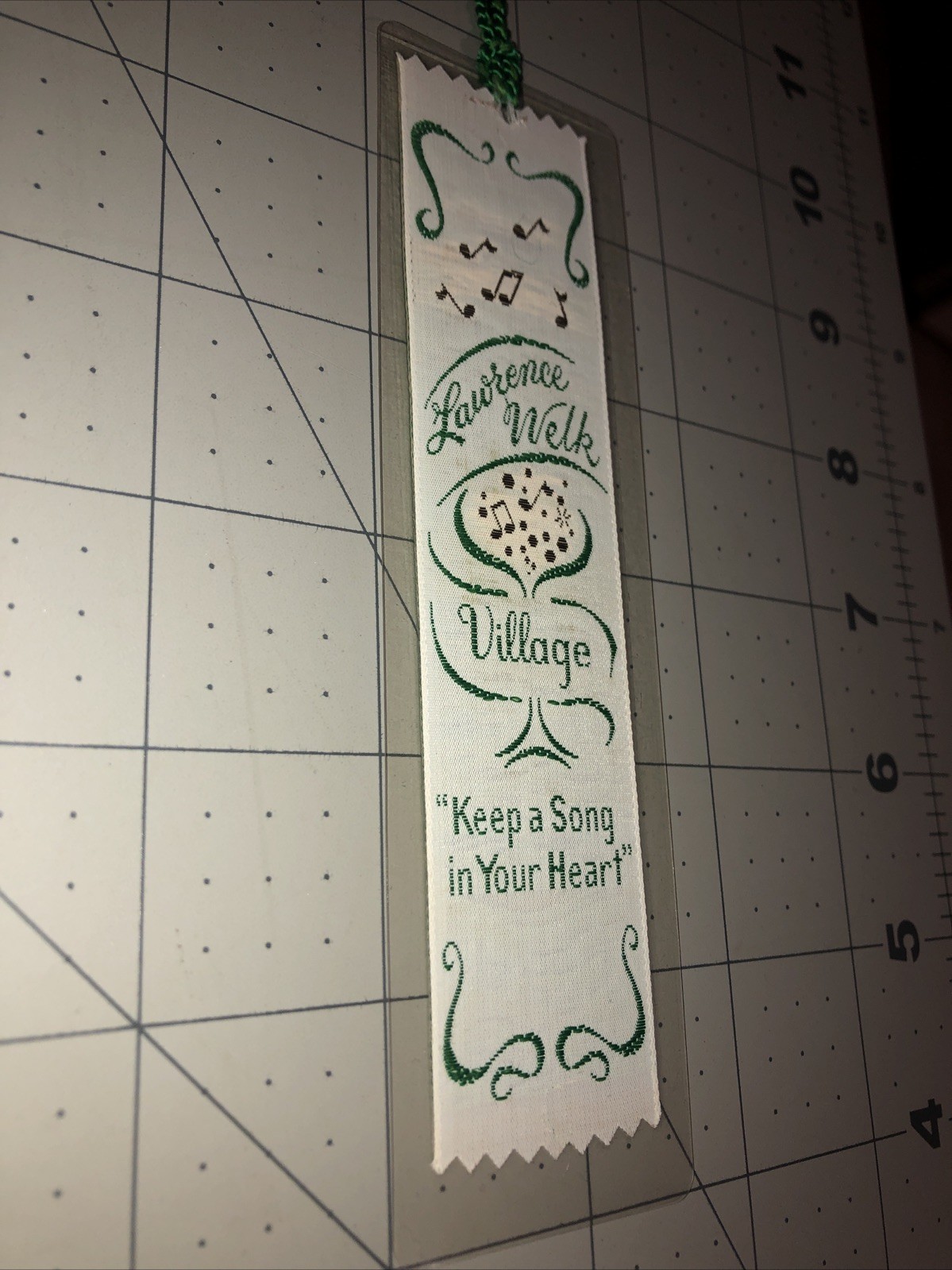 Lawrence Welk Village Weve-A-Gift Lovely Bookmark Vintage Hatfield PA Polyester