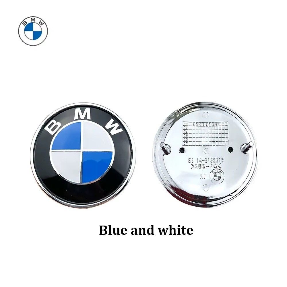 2PC/set Front Hood & Rear Trunk 82mm & 74mm Emblem For E46 E39